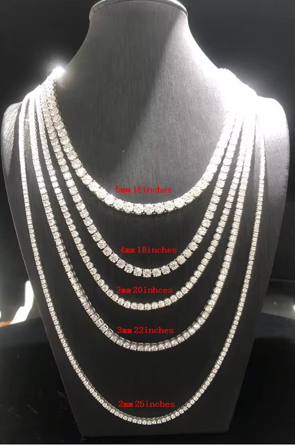 VVS MOISSANITE TENNIS BRACELET / CHAIN (Pass Diamond Test)