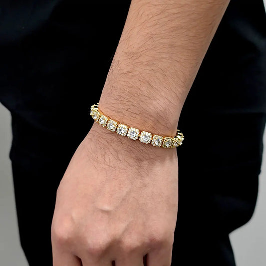 CLUSTERED TENNIS BRACELET - GOLD