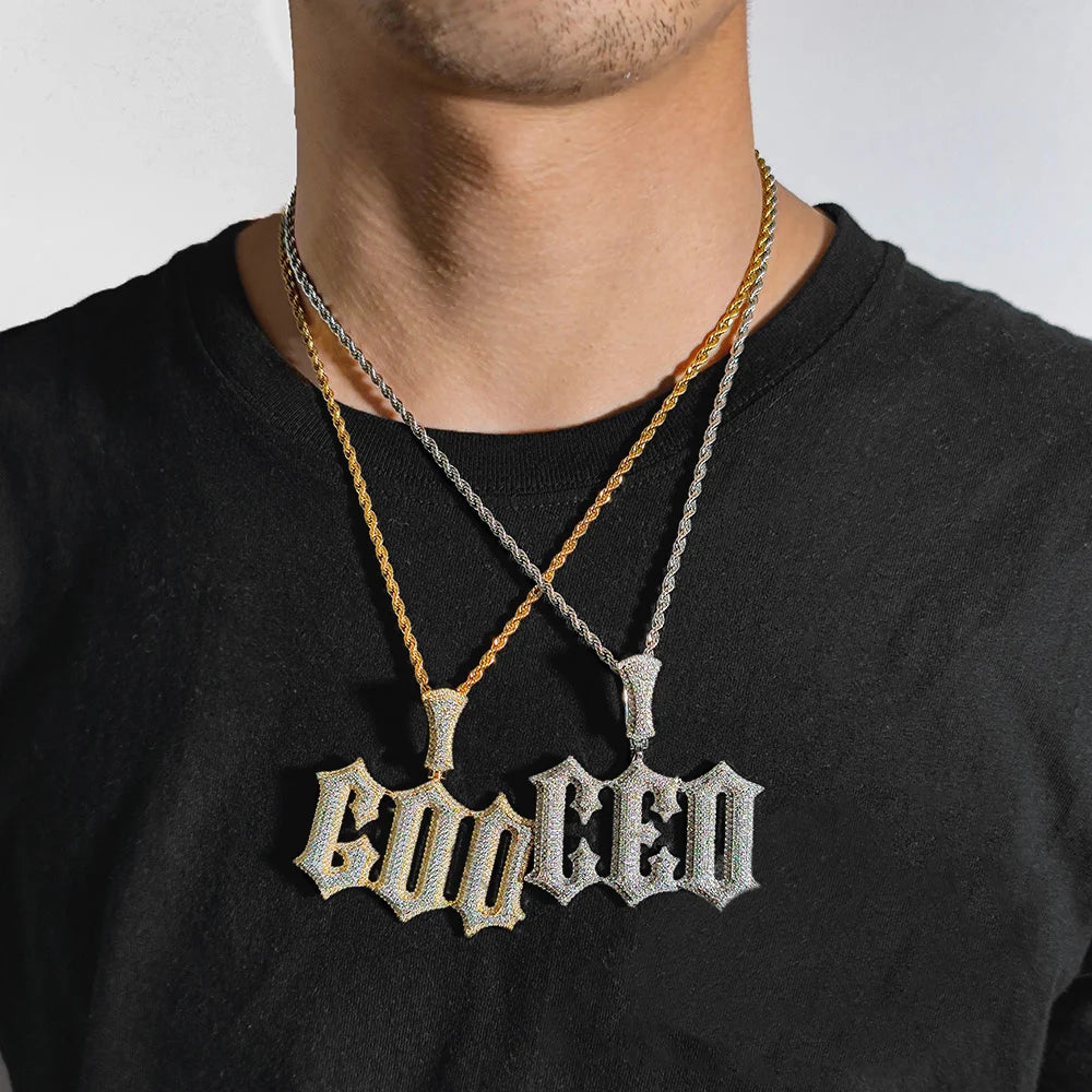 CUSTOM ICED OUT LETTER OLD ENGLISH