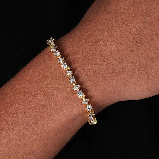 SUN-STAR TENNIS BRACELET - GOLD