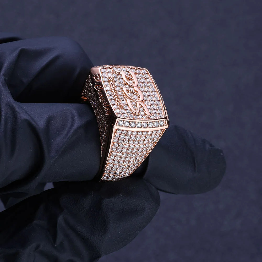 CUSTOM VVS MOISSANTE HIPHOP RING