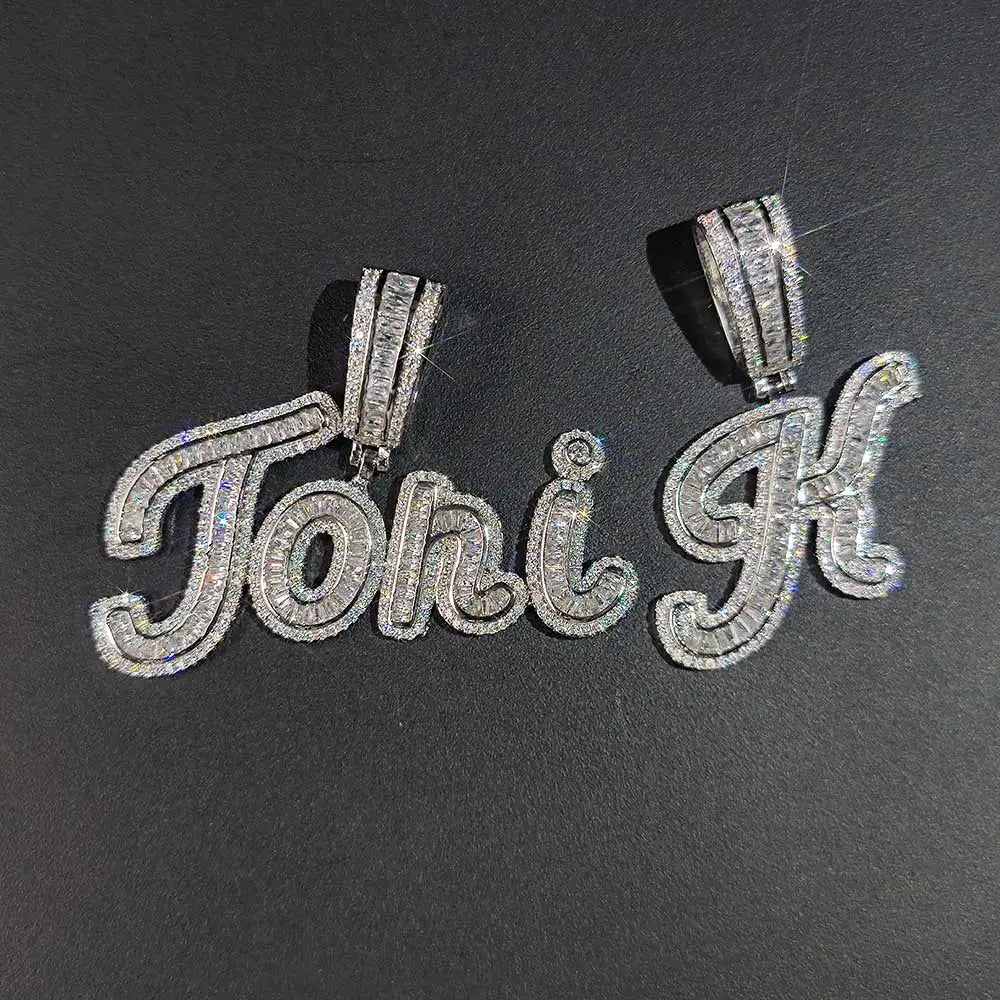 CUSTOM ICED OUT LETTER CHAIN - ONLY ICE