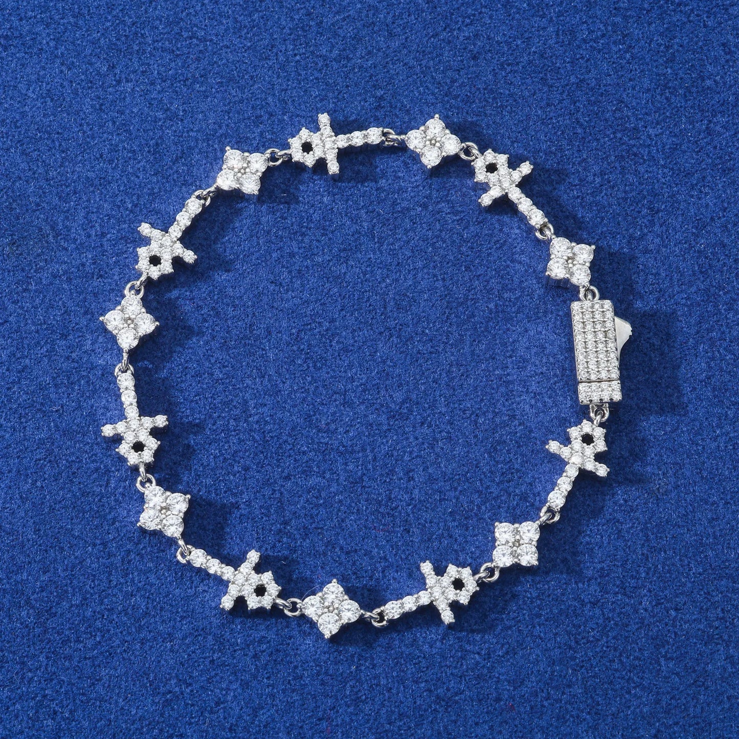 ICED OUT ANKH CROSS BRACELET