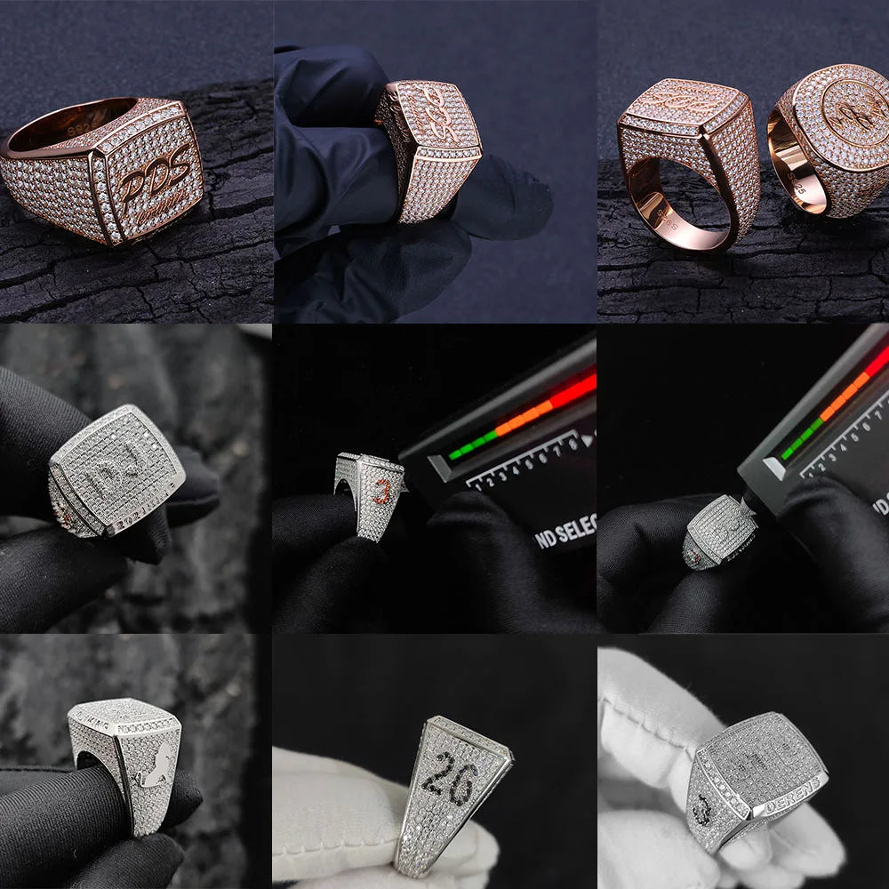 CUSTOM VVS MOISSANTE HIPHOP RING