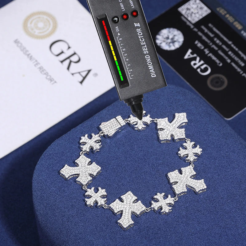 ICED OUT CROSS BRACELET