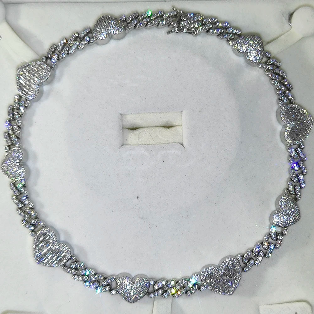 HEART CUBAN CHAIN - ONLY ICE