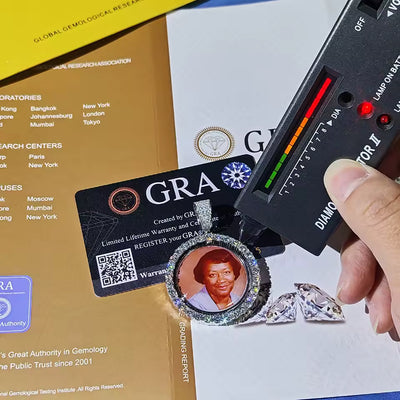 CUSTOM ROTATING PHOTO PENDANT - VVS MOISSANITE