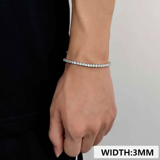 3MM TENNIS BRACELET - WHITE GOLD