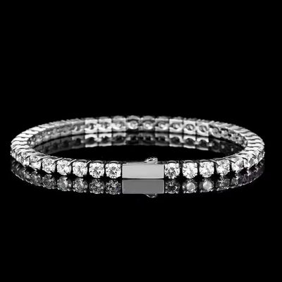 3MM TENNIS BRACELET - WHITE GOLD