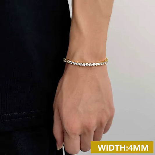4MM TENNIS BRACELET - GOLD