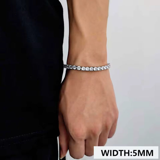 5MM TENNIS BRACELET - WHITE GOLD