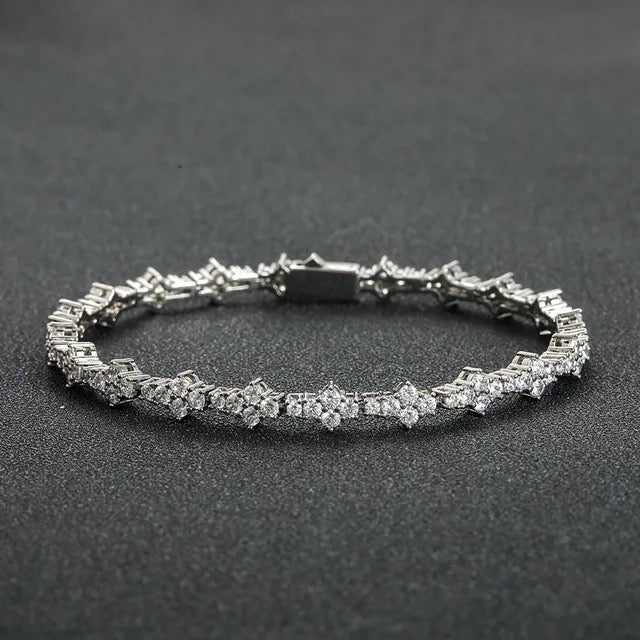 HONEYCOMB BRACELET - WHITE GOLD