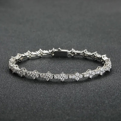 HONEYCOMB BRACELET - WHITE GOLD