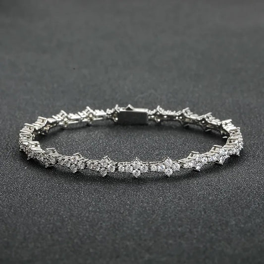 HONEYCOMB BRACELET - WHITE GOLD