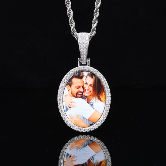 VVS MOISSANITE OVAL MEMORIAL PENDANT