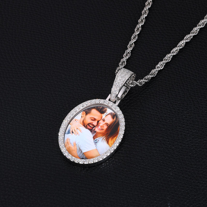 VVS MOISSANITE OVAL MEMORIAL PENDANT