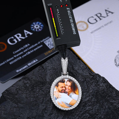 VVS MOISSANITE OVAL MEMORIAL PENDANT