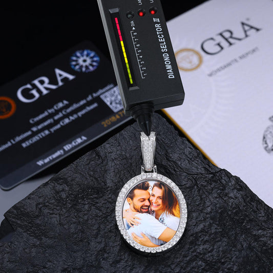 VVS MOISSANITE OVAL MEMORIAL PENDANT