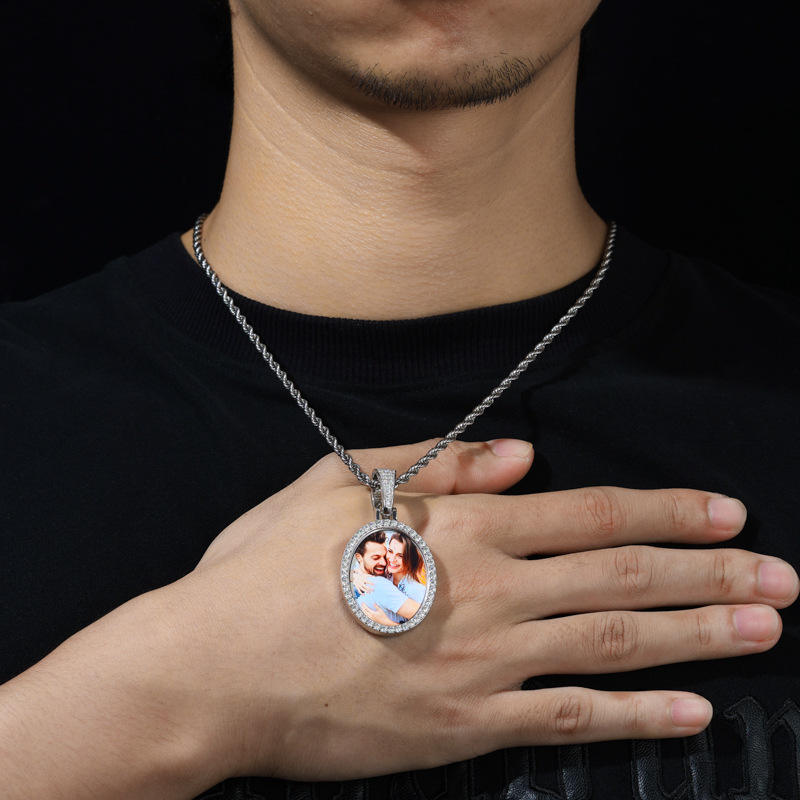 VVS MOISSANITE OVAL MEMORIAL PENDANT