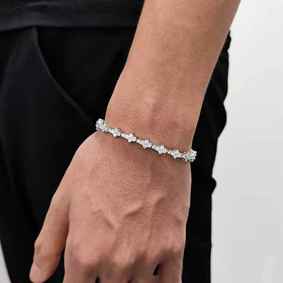 HONEYCOMB BRACELET - WHITE GOLD