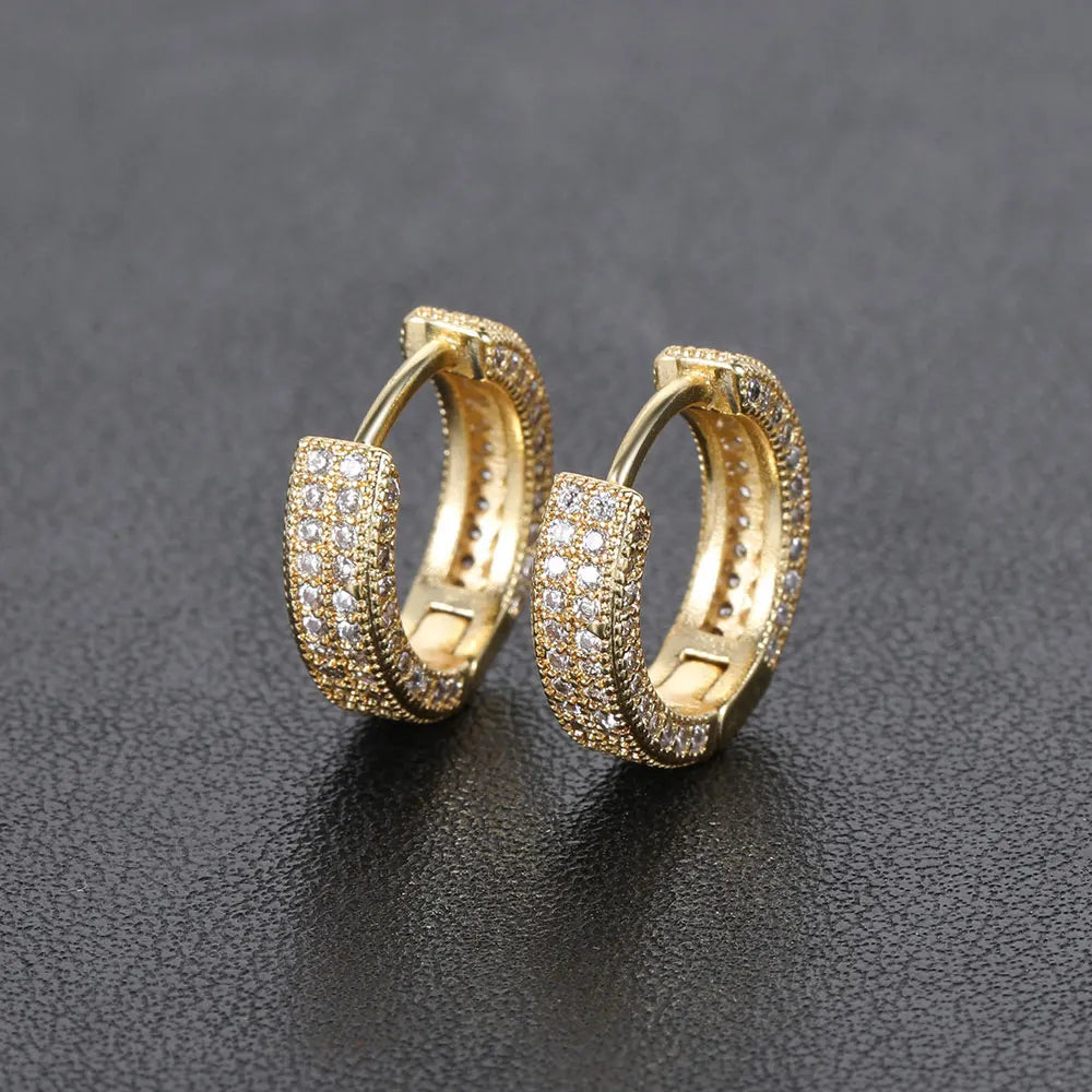 ICED OUT HOOP EARRINGS - ONLY ICE