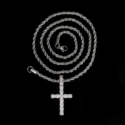 CROSS PENDANT - WHITE GOLD