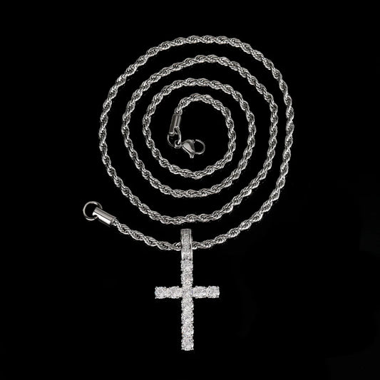 CROSS PENDANT - WHITE GOLD