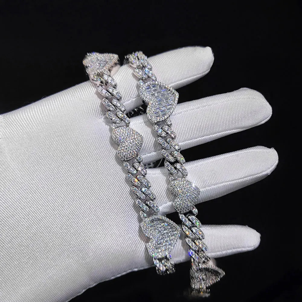 HEART CUBAN CHAIN - ONLY ICE