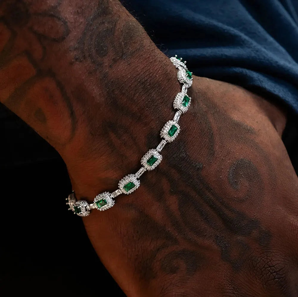 ICED OUT EMERALD DIAMOND BRACELET - ONLY ICE
