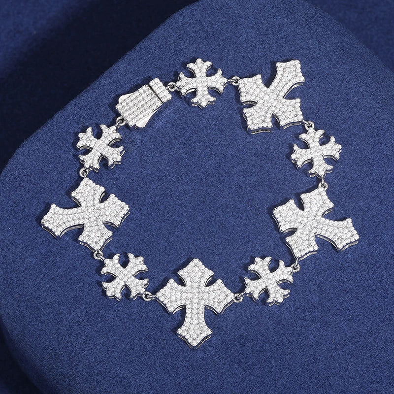 ICED OUT CROSS BRACELET