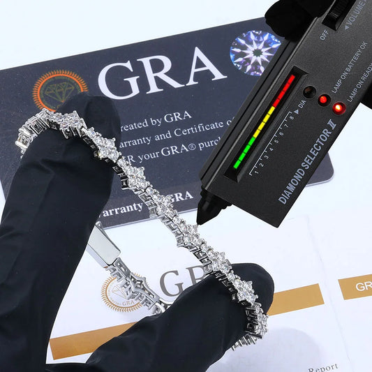 6.5MM HONEYCOMB BRACELET - VVS MOISSANITE