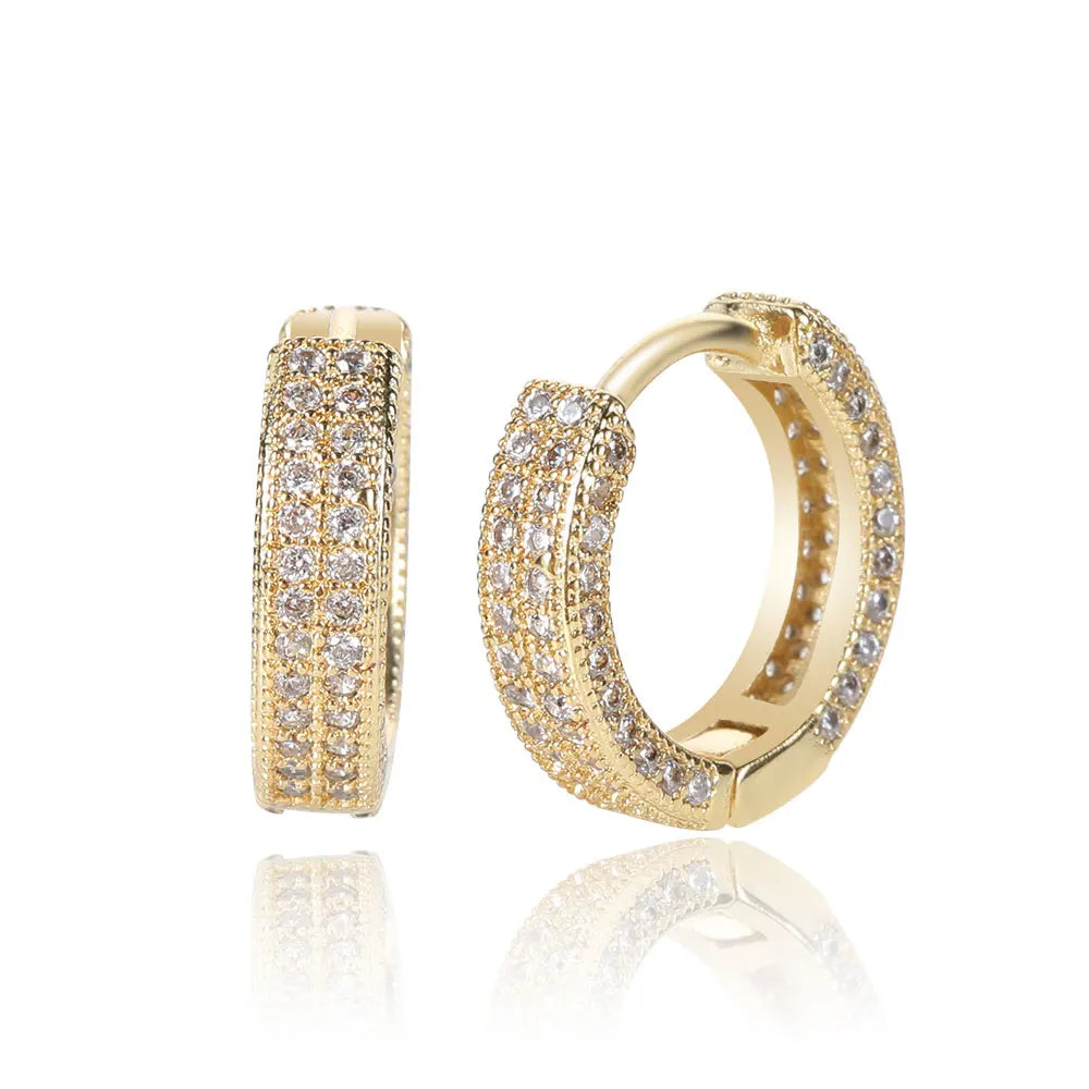 ICED OUT HOOP EARRINGS - ONLY ICE