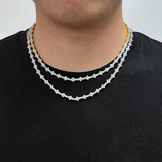 FLOWER TENNIS BRACELET CHAIN - ONLY ICE