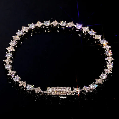 SUN-STAR TENNIS BRACELET - WHITE GOLD