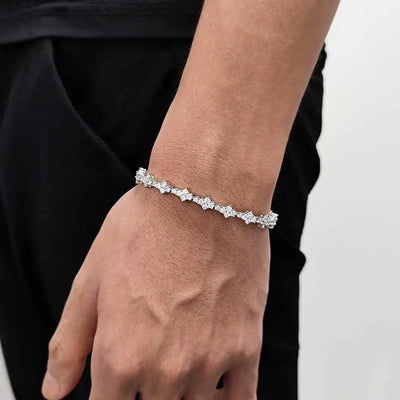6.5MM HONEYCOMB BRACELET - VVS MOISSANITE