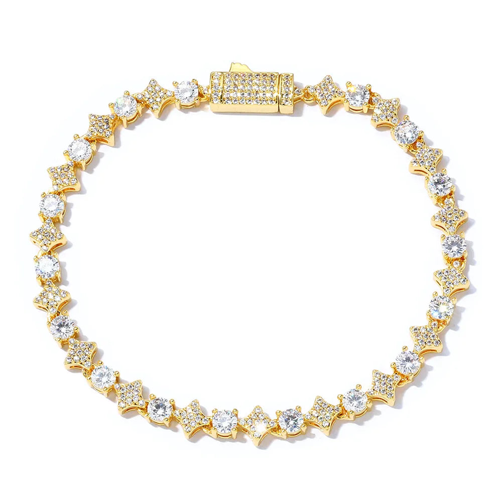 SUN-STAR TENNIS BRACELET - GOLD