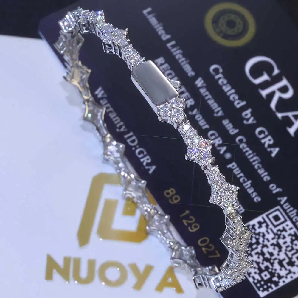 6.5MM HONEYCOMB BRACELET - VVS MOISSANITE