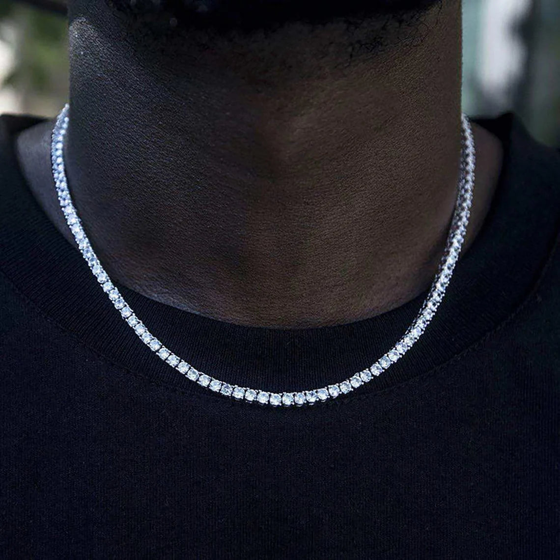 3MM TENNIS CHAIN - WHITE GOLD