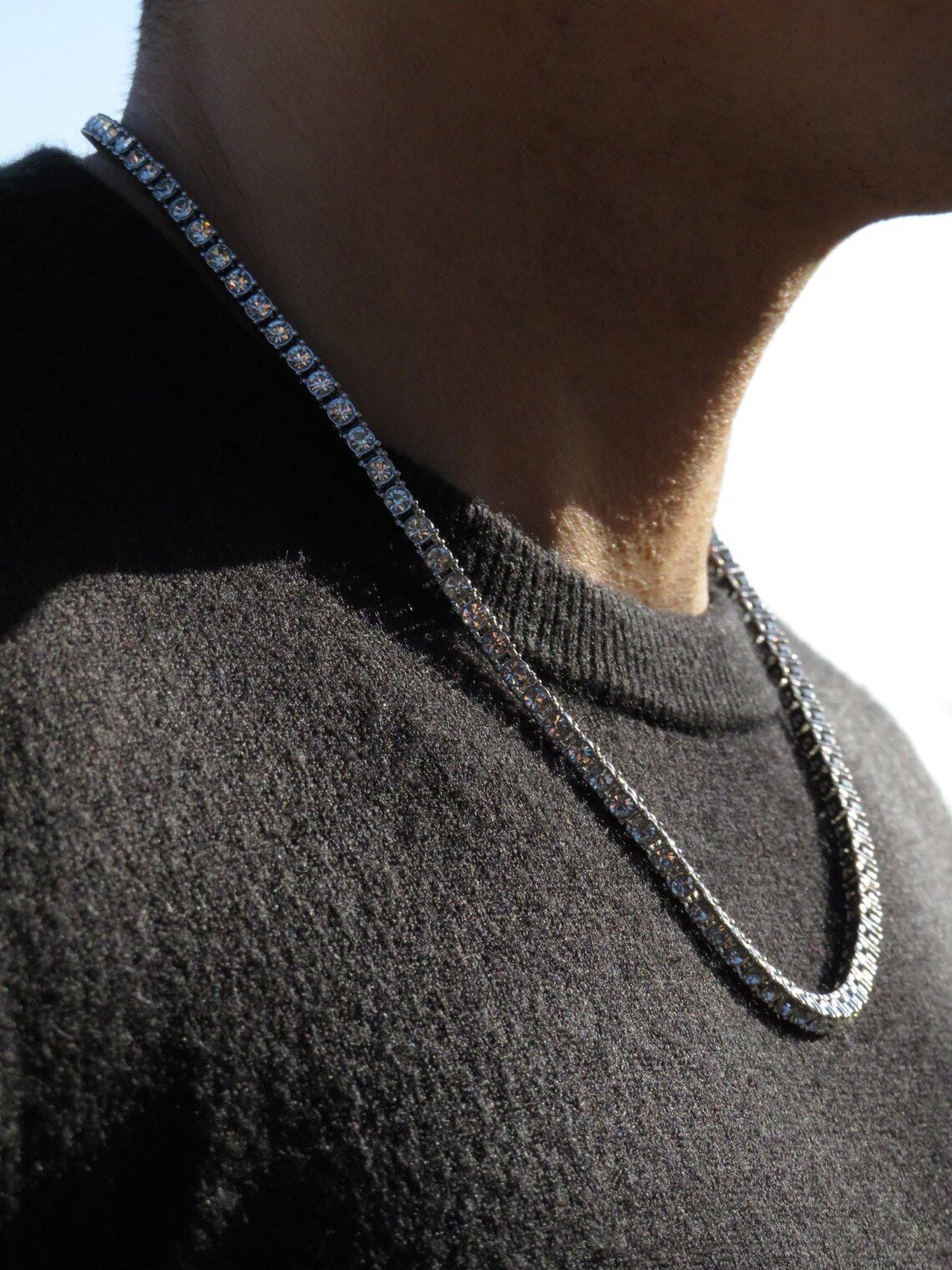 4MM TENNIS CHAIN - WHITE GOLD