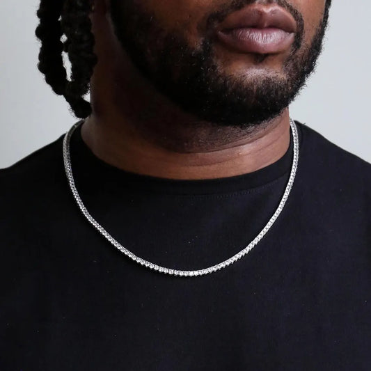 3MM TENNIS CHAIN - WHITE GOLD