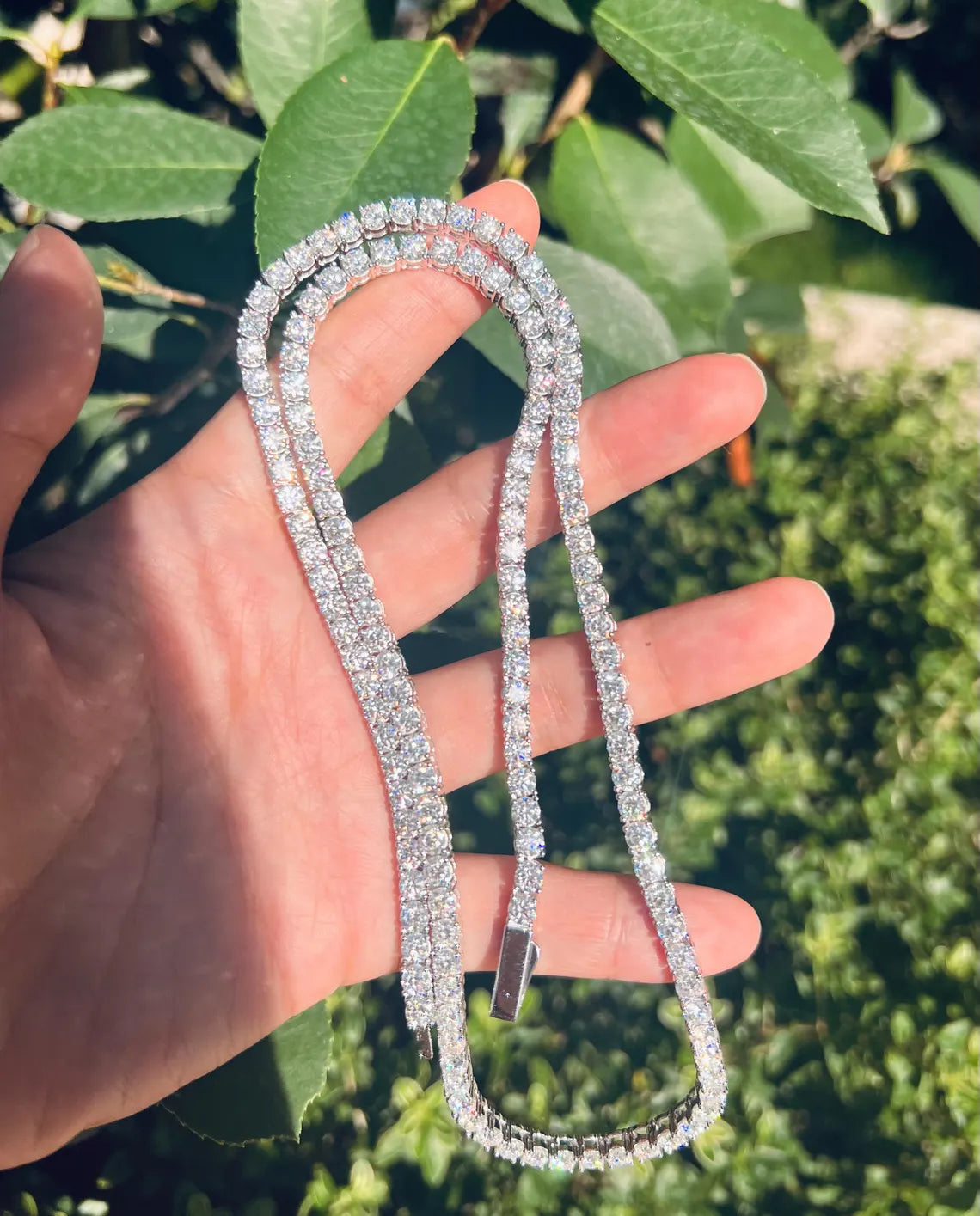 4MM TENNIS CHAIN - WHITE GOLD
