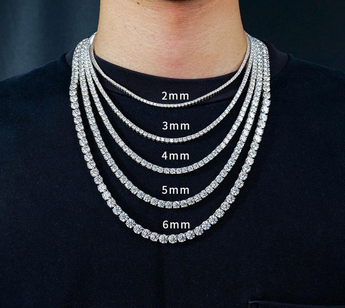 3MM TENNIS CHAIN - WHITE GOLD